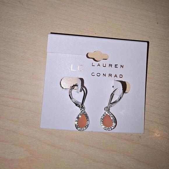 Lauren Conrad Dangle Earrings Silvertone - Picture 2 of 6